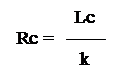 Text Box: 	   Lc          
 Rc =   —— 
	    k
